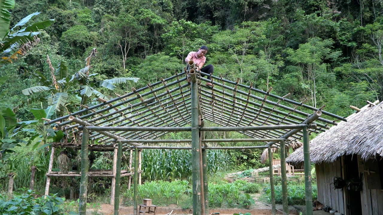 How I Build Bamboo House Make Factory at Farm Lý Thị Ca YouTube