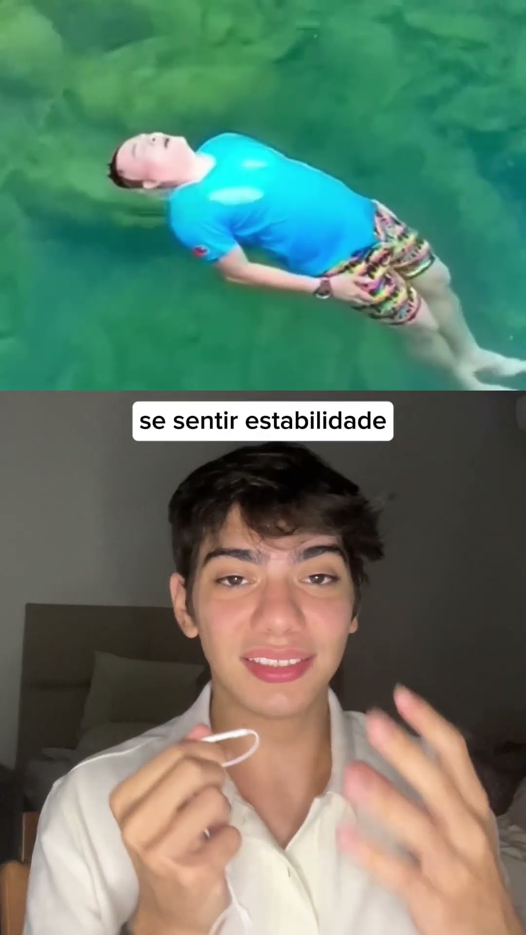 Saber flutuar pode salvar sua vida! ?? Cabeça pra trás e braços relaxados! Já sabia dessa dica?