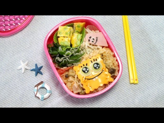 チーズで簡単 スポンジボブ キャラ弁の作り方 Sponge Bob Bento Lunch Box Recipe Youtube