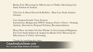 Rocket Fuel Measuring the Effectiveness of Online Advertising Case Study Solution & Analysis