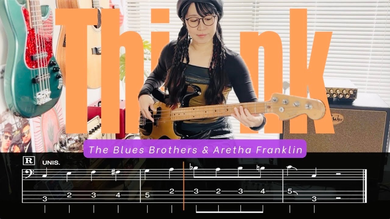 Think – Bass Cover (Tabs + Notation) | The Blues Brothers & Aretha Franklin | 1959 Precision Bass