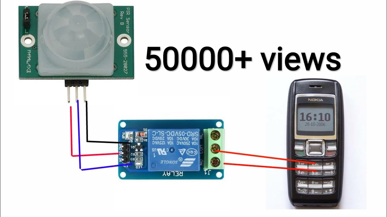 Home Security Using Pir Sensor And Old Keypad Mobile