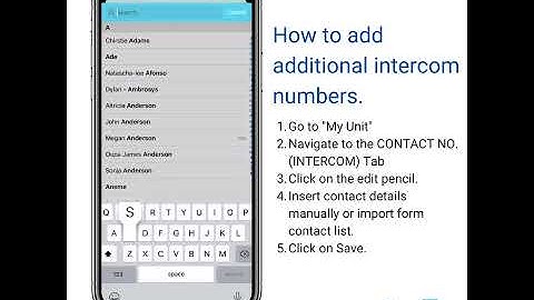 i-Neighbour: How to Add more Intercom Numbers for guards to phone