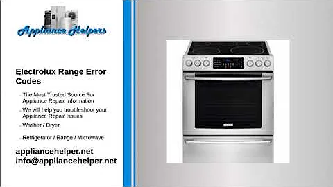 Electrolux Range Error Codes