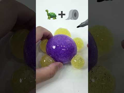 🐢실리콘 테이프 개구리알 말랑이 거북이 만들기🐢 - How to make <strong>Orbeez</strong> turtle squishy with Nano tape