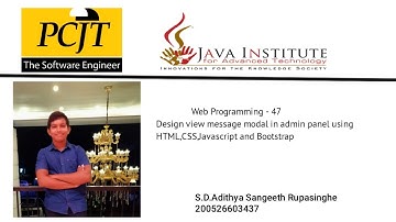 Web project Task 47 | 1st year | Semester 01 | Java Institute | Adithya Rupasinghe
