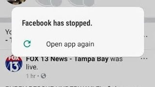 facebook has stopped open app again