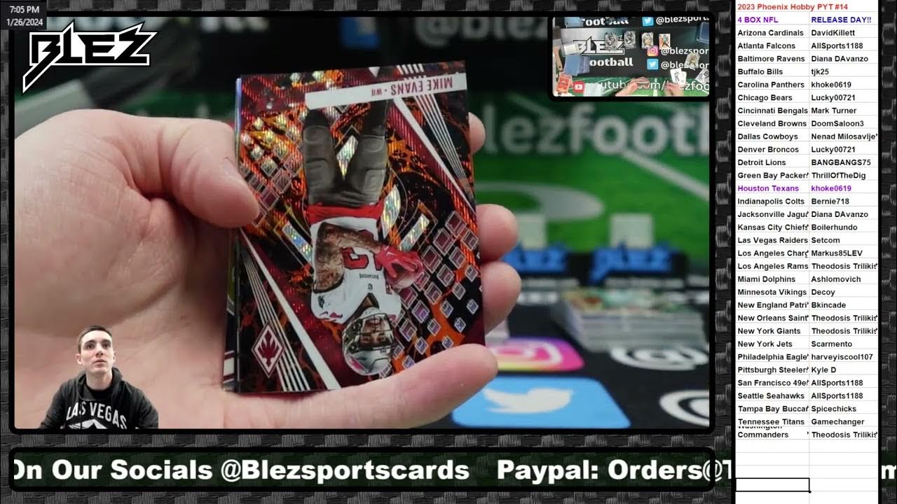 2023 Phoenix NFL Hobby 4 Box Break Pick Your Teams 14 YouTube