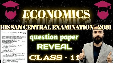 Economic model question Class 11 || @Gurubaa class 11 economic question 2081