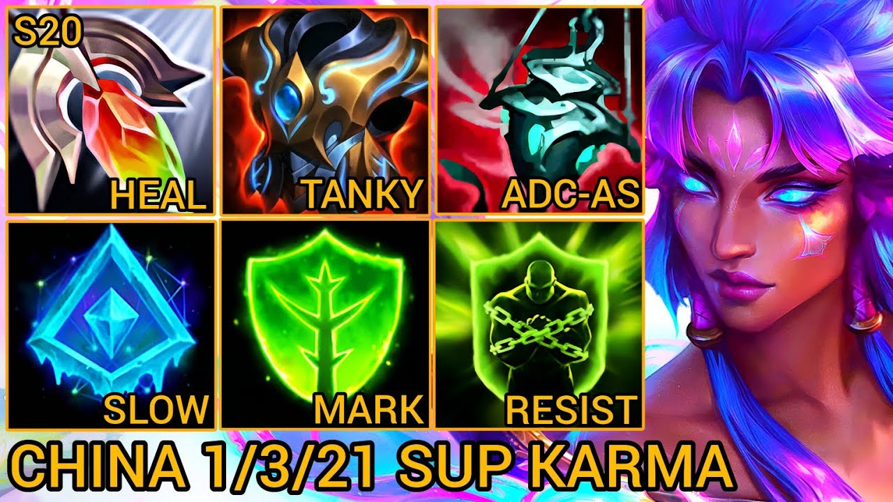 Build Karma Runes KARMA MVP S Rating Support 1/3/21 - China Wild Rift New Meta Build ...