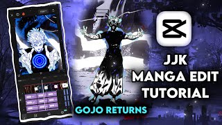 How To Make Manga Edit Tutorial In Capcut | Gojo Returns Jjk Manga Edit |   #Mangaedit