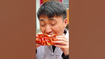 Thumbnail of mukbang | fish | squirrel fish | funny video | funny mukbang | spicy challenge | songsong and ermao