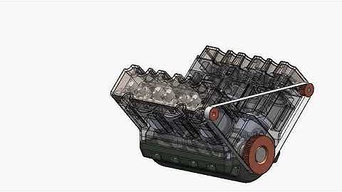 V6 engine animation in Solidworks | Solidworks V6 engine | engine animation Solidworks