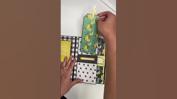 Trifold folio with a double waterfall+Tutorial available! #minialbums #minialbumtutorial #folioalbum