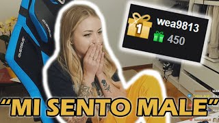 Gaia Clerici Riceve 450 Subs E Si Sente Male In Live