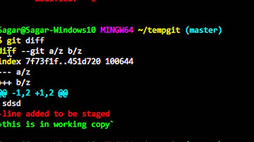 How to view changes between working copy and index tree in git