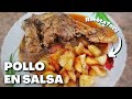 Como hacer POLLO EN SALSA receta fácil, rápida y sabrosa (SIN HORNO)