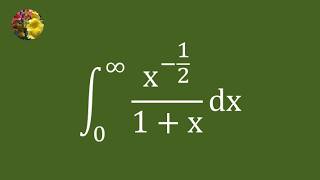 A Viewer’s Elegant Solution to a Classical π‑Integral