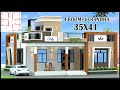 35 x 41 House Plans| 35 By 41 4 Room House Map With Elevation| House Design| Gopal Architecture 2.0