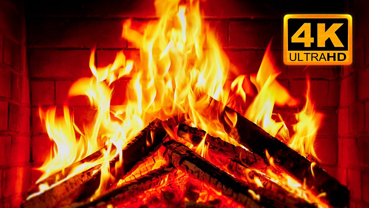 Fire Youtube FIREPLACE 4K 🔥 Fireplace video with Burning Logs & Fire Sounds ...