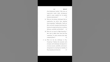 #Shorts MCS-227 JUNE 2024 Question Paper (Cloud Computing and IoT)