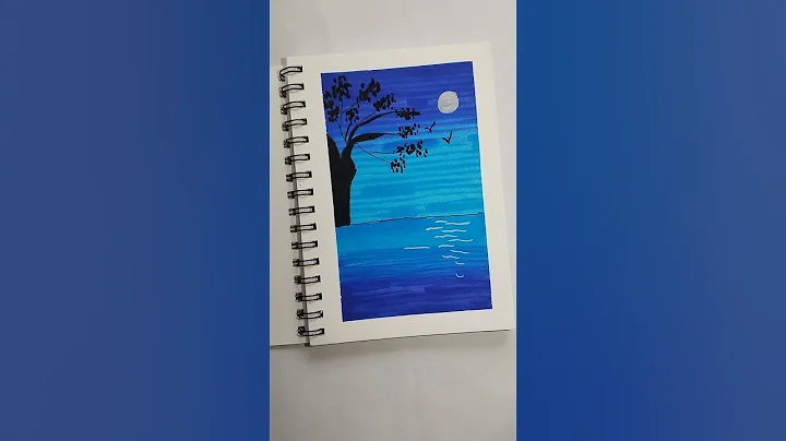 Easy Scenery Painting with Brush Pens|DOMS brush pen painting 🖌️ 🎨#shorts#drawing#craft#art#painting