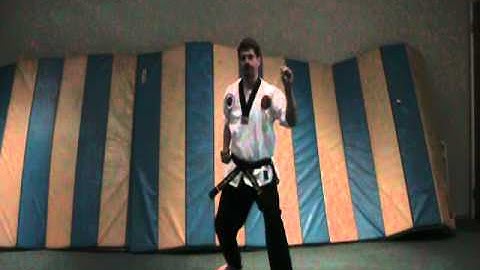 Outer forearm block walking stance White belt basic forms