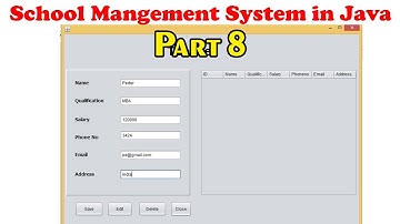 School Management System Step by Step in Java Part 8