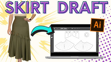 Learn How To Pattern Draft a Skirt Pattern from a Picture with Illustrator - Get Started Now!