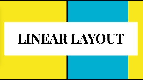 Basic Linear layout android (Pertemuan 1)