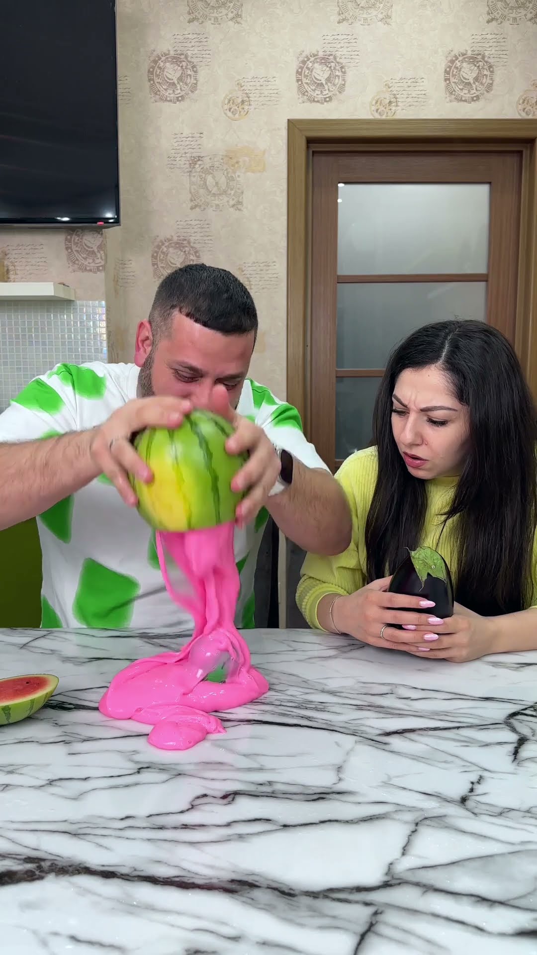 OMG Watermelon slime!?  #shorts Best video by MoniLina