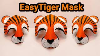 easy tiger mask | Diy tiger mask craft | tiger costume idea | paper animal craft