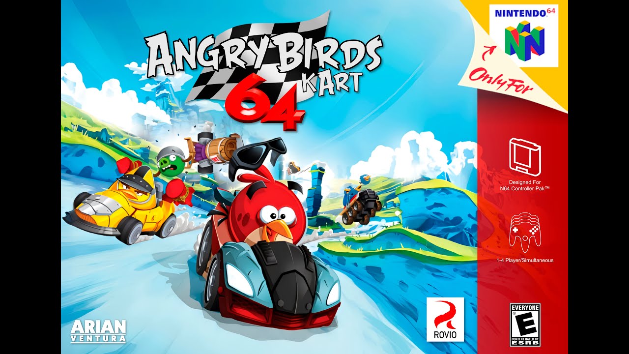 Angry Birds Kart 64 v1.0 (Mario Kart 64 Hack) [N64]