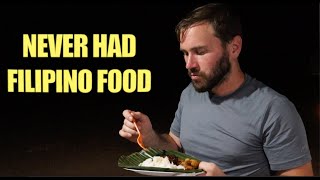 Tasting FILIPINO food for the first time | Mango &amp; Shrimp Paste