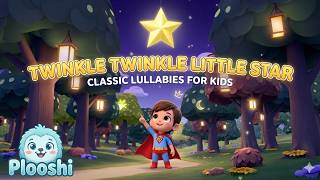 Twinkle Twinkle Little Star ⭐ | Classic Lullaby & Sing Along for Kids | Plooshi