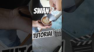 latte art - swan 🦢 #swanlatteart #swan #latteart #makingcoffee #diy #ytshorts #lattearttutorial #yt