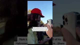 Diplo just finished in the top 5 of his Halloween NYC Run Club 5k race... (there were world champion