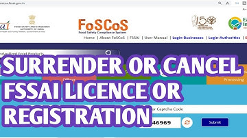 How to cancel or surrender your food licence or fssai licence | FosCos FSSAI Registration cancel