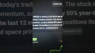 Not financial advice, rocket lab gaining bulliah momentum.