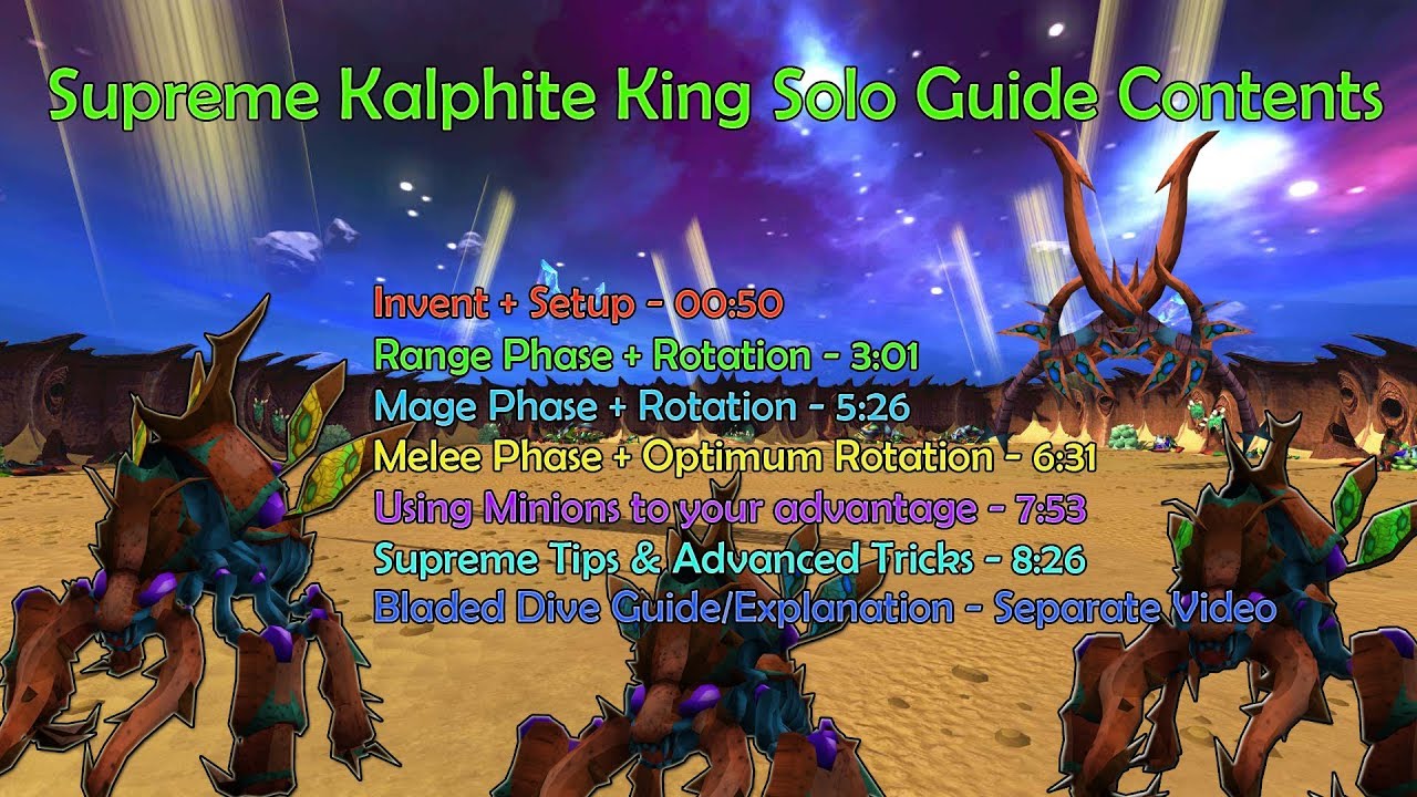 Supreme Full Kalphite King Solo Guide YouTube