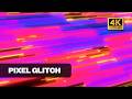 4K Neon Chromatic Pixel Glitch Loop - Retro-Futuristic Motion Graphics