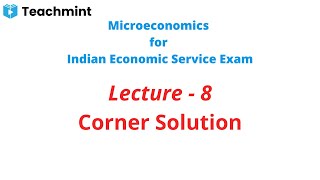 Corner Solution in Consumer's Equilibrium