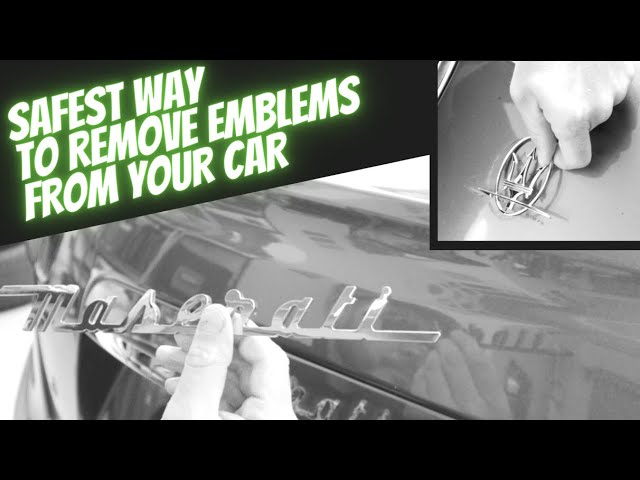 How to SAFELY Remove Emblems from your car, Car De-Badging