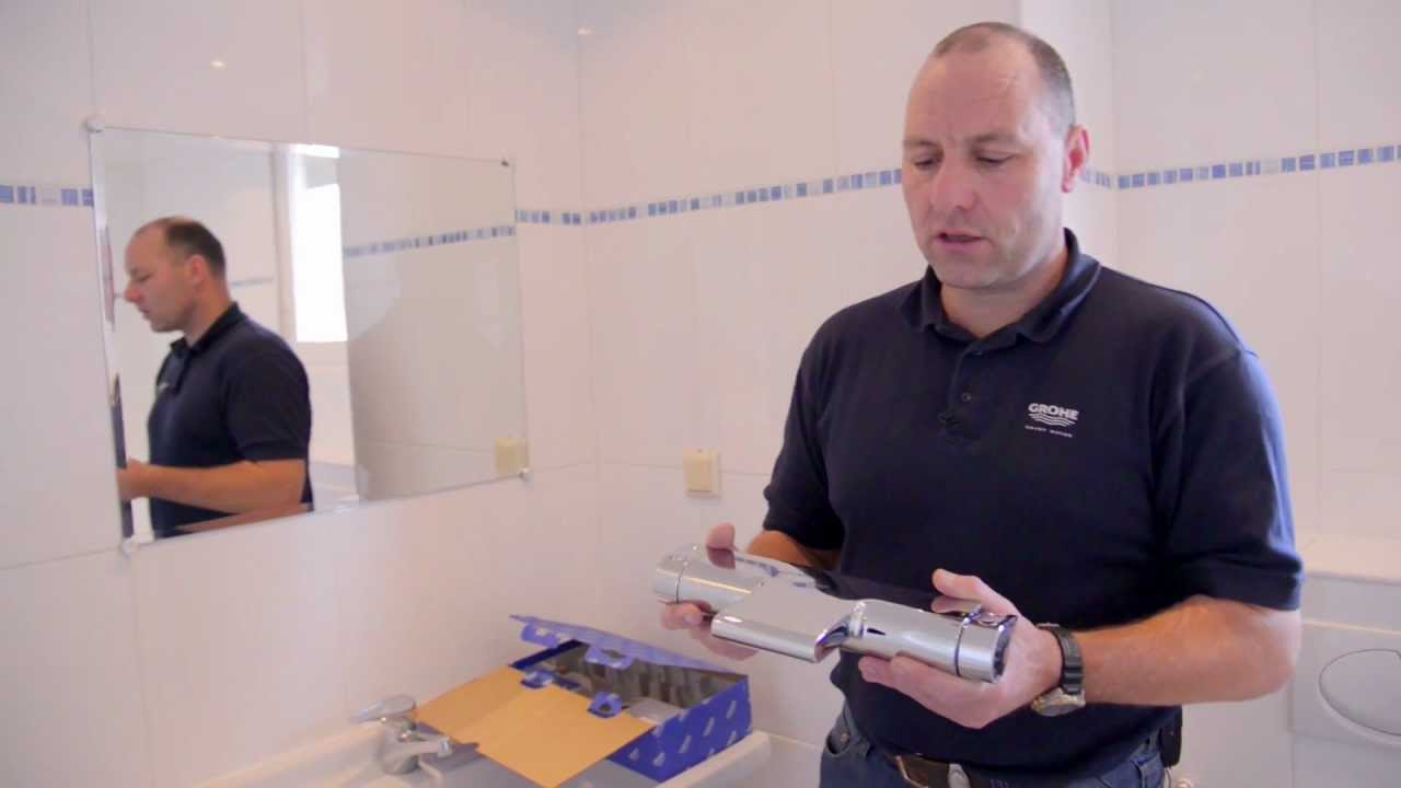 wapenkamer Beg Mijnenveld Installatie Grohtherm 2000 New Badkraan - YouTube