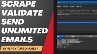 SCRAPE | VALIDATE AND SEND UNLIMITED EMAILS USING SYNERGY TURBO MAILER