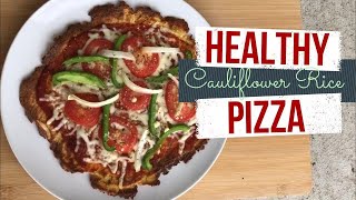 Pizza De Coliflor  Como Hacer Pizza De Coliflor  Pizza Keto  Saludable Crujiente Healthy