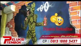 PROMO ! Gambar Lukisan Tembok Cafe Unik Kekinian. WA : 0856-850-3437