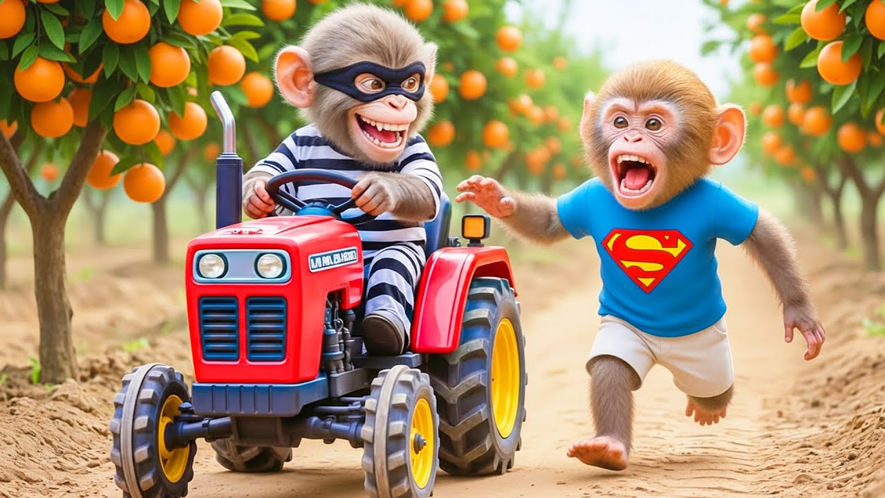 🔥🐒 Monkey NaNa Oranger Harvest EXPLODES Into Chaos — A Farm Thief Triggers a Wild Chase! 🍎🚨💥
