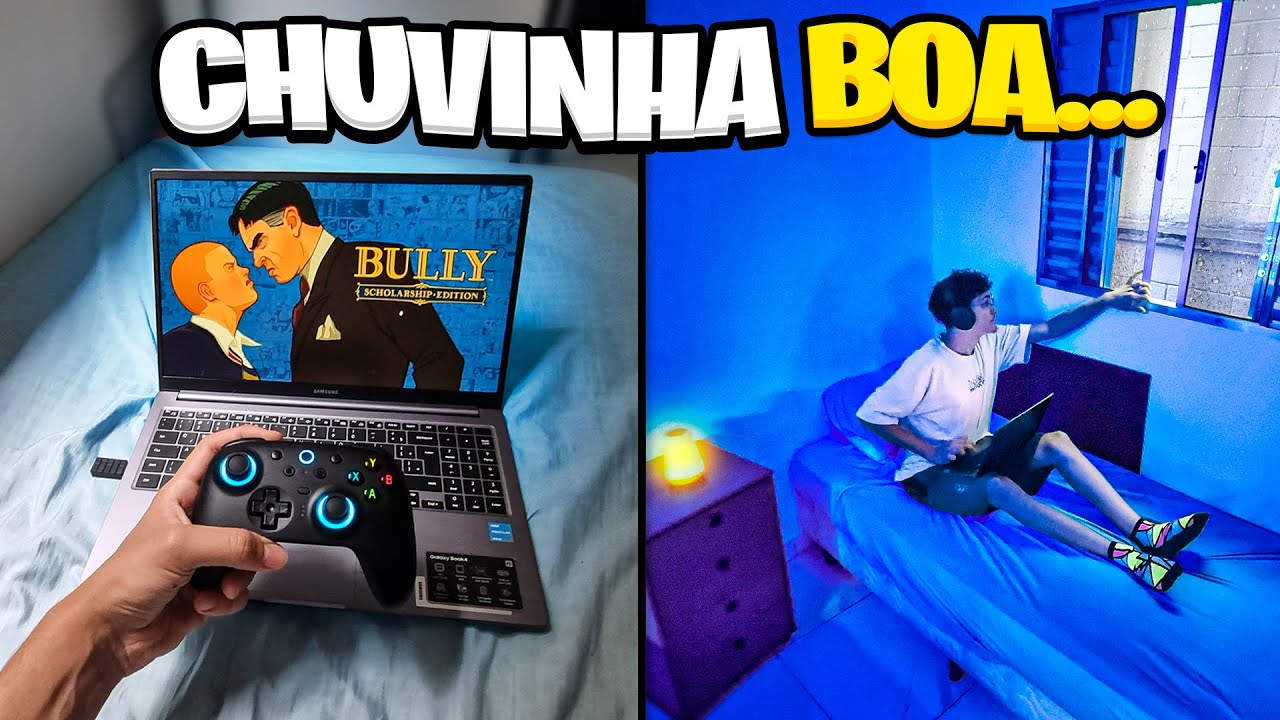 Um Gamer Solitário Numa Tarde Chuvosa