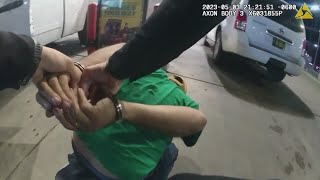 Video: Suspect arrested after fleeing police, attempting carjacking
